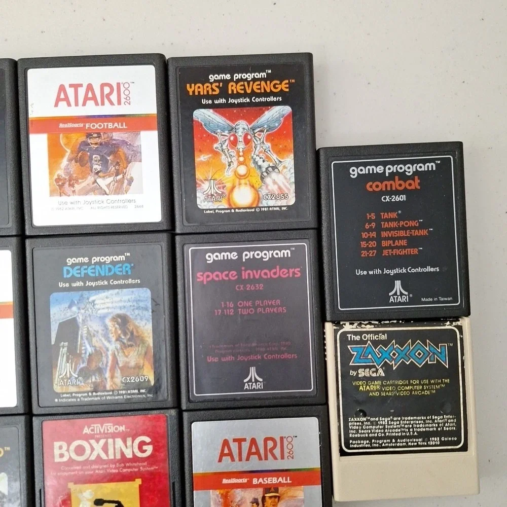 Lot of 13 Atari 2600 Games Pac-Man, Pitfall!, Defender, Combat, Etc UNTESTED